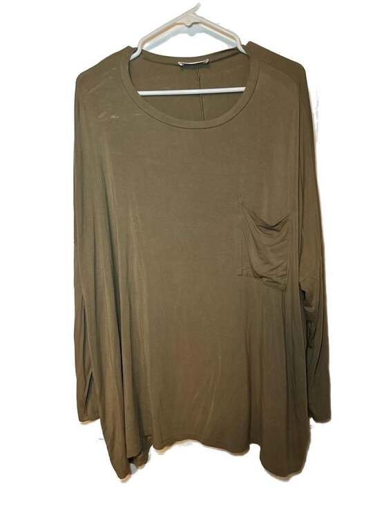 Zenana Tops - Zenana Oversized Long Sleeve Pocket Tee in Olive